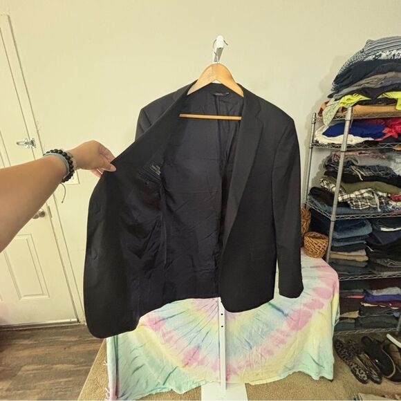 BROOKS BROTHERS size 40R / W34 Classic Navy Men's Blazer REGENT cupro - Picture 8 of 10